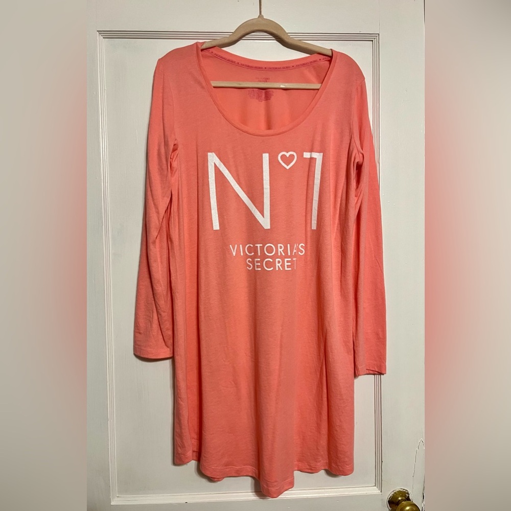 Victoria Secret Long Sleeve Night Shirt Size XL